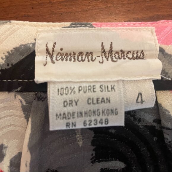 Vintage Neiman Marcus 100% Pure Silk Floral Suit - Size 4 - Picture 6 of 7